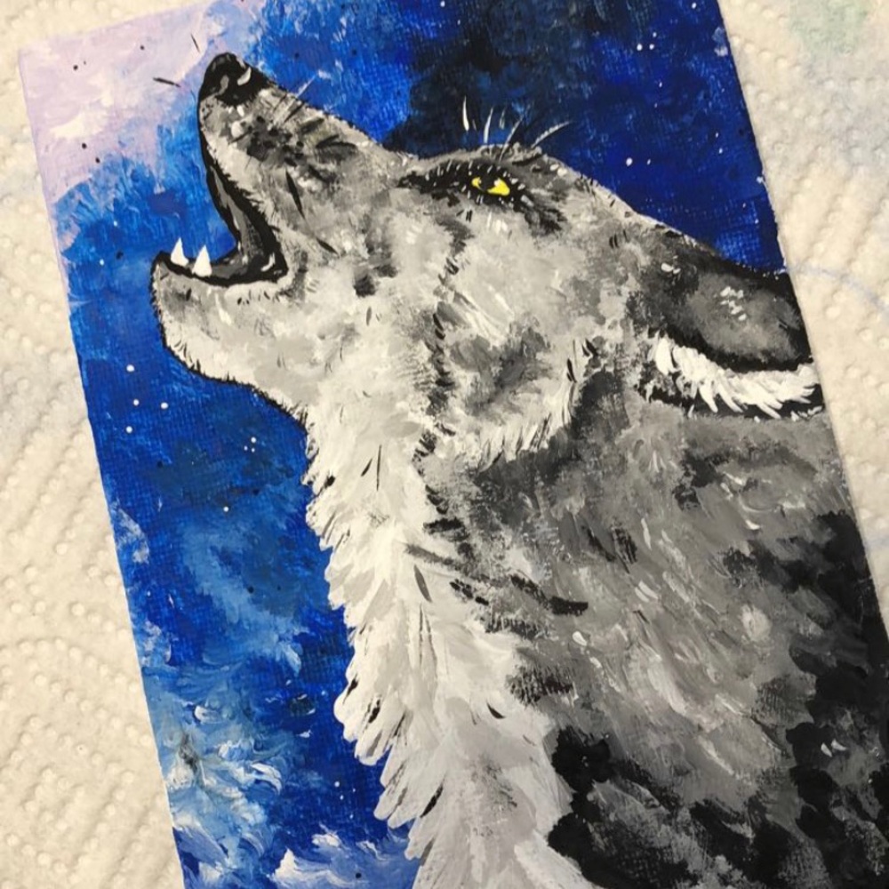 Small acrylic painting